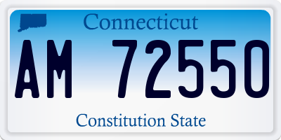 CT license plate AM72550