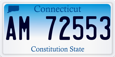 CT license plate AM72553