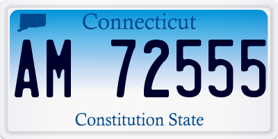 CT license plate AM72555
