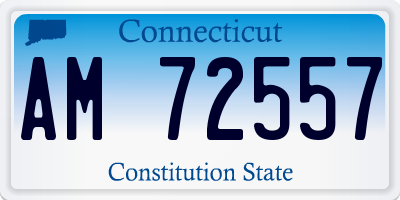 CT license plate AM72557