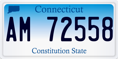 CT license plate AM72558