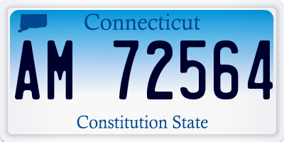 CT license plate AM72564