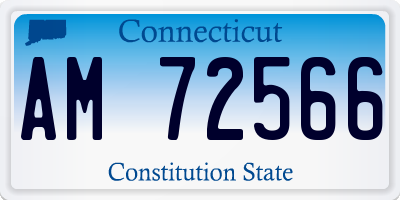 CT license plate AM72566