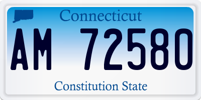 CT license plate AM72580