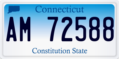 CT license plate AM72588