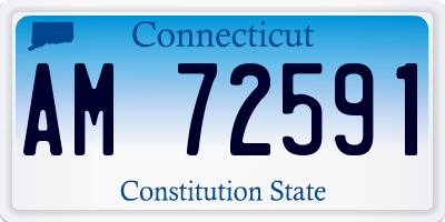 CT license plate AM72591