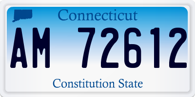 CT license plate AM72612