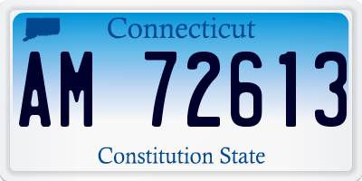 CT license plate AM72613