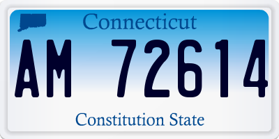 CT license plate AM72614