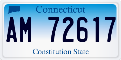 CT license plate AM72617