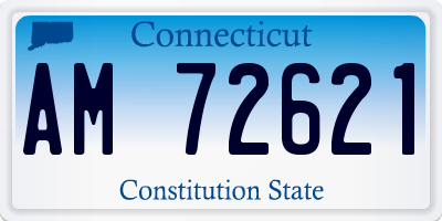 CT license plate AM72621