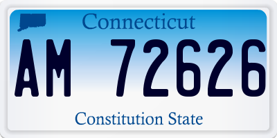 CT license plate AM72626