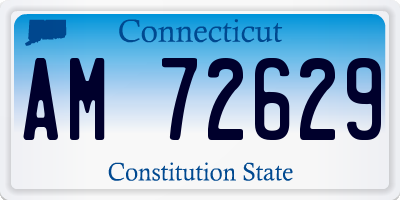 CT license plate AM72629