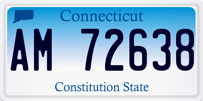 CT license plate AM72638