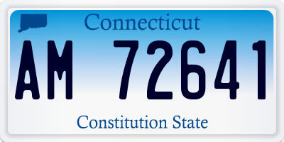 CT license plate AM72641