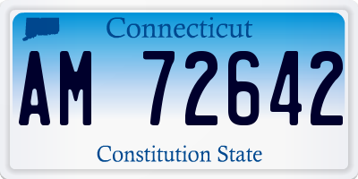 CT license plate AM72642