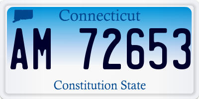 CT license plate AM72653