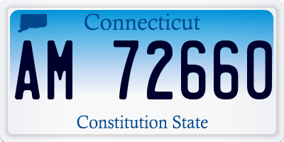 CT license plate AM72660