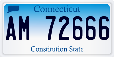 CT license plate AM72666