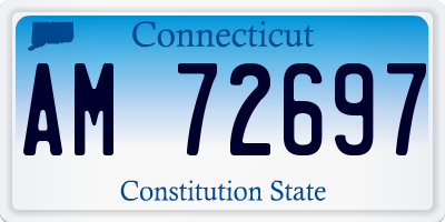 CT license plate AM72697