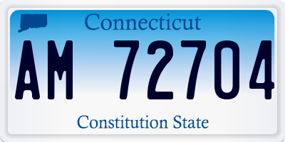 CT license plate AM72704