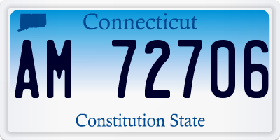 CT license plate AM72706