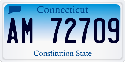 CT license plate AM72709