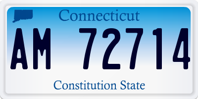 CT license plate AM72714