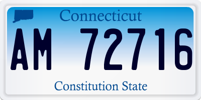 CT license plate AM72716