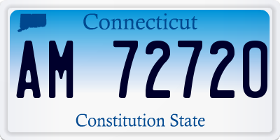 CT license plate AM72720