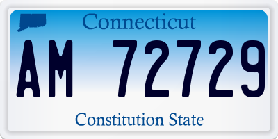 CT license plate AM72729