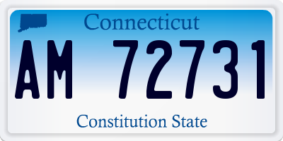 CT license plate AM72731