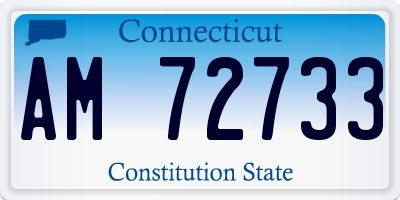 CT license plate AM72733