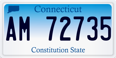 CT license plate AM72735