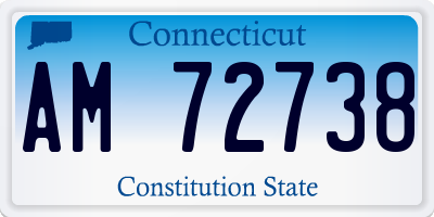 CT license plate AM72738