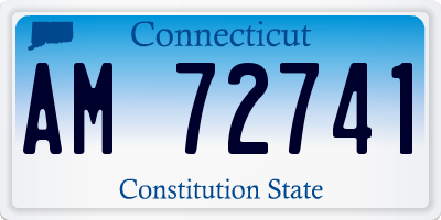 CT license plate AM72741