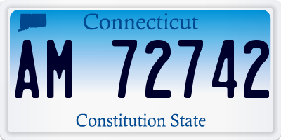 CT license plate AM72742