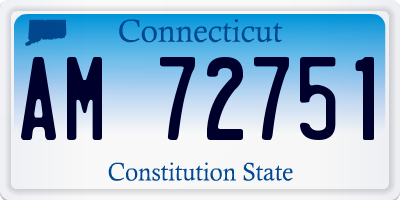 CT license plate AM72751