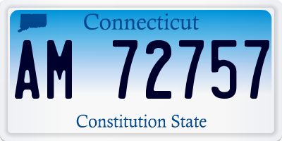 CT license plate AM72757
