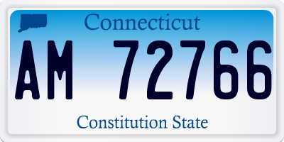 CT license plate AM72766