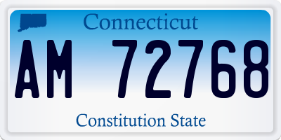 CT license plate AM72768