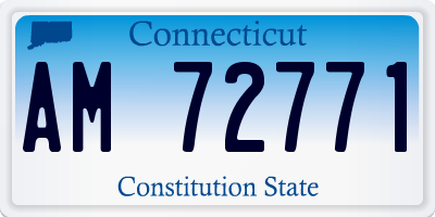CT license plate AM72771