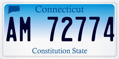 CT license plate AM72774