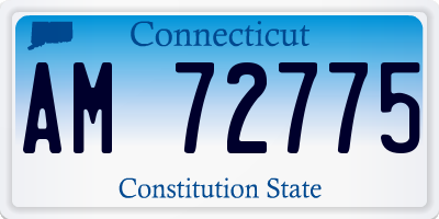 CT license plate AM72775
