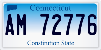 CT license plate AM72776