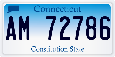 CT license plate AM72786