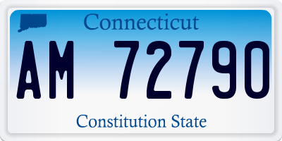 CT license plate AM72790