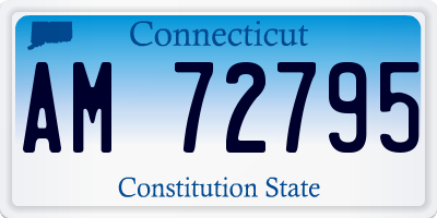 CT license plate AM72795