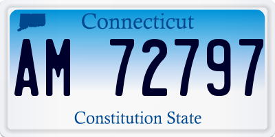 CT license plate AM72797