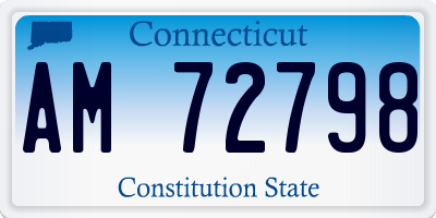CT license plate AM72798